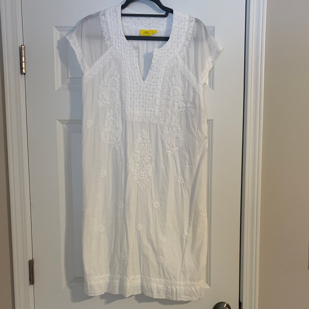 Roller Rabbit White Embroidered Dress
